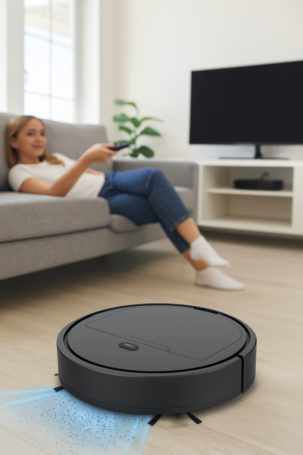 🤖 MINI ASPIRADORA ROBOT INTELIGENTE – LIMPIA MIENTRAS DESCANSAS 🧹✨