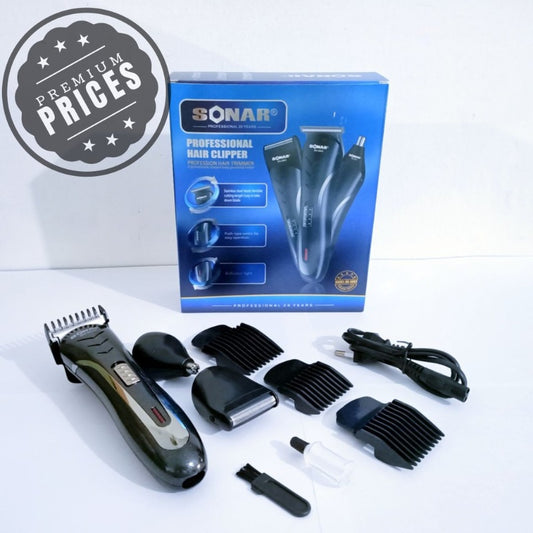 🔥 AFEITADORA SONAR™ 3 EN 1 RECARGABLE – ESTILO, POTENCIA Y PRECISIÓN EN TUS MANOS 💈